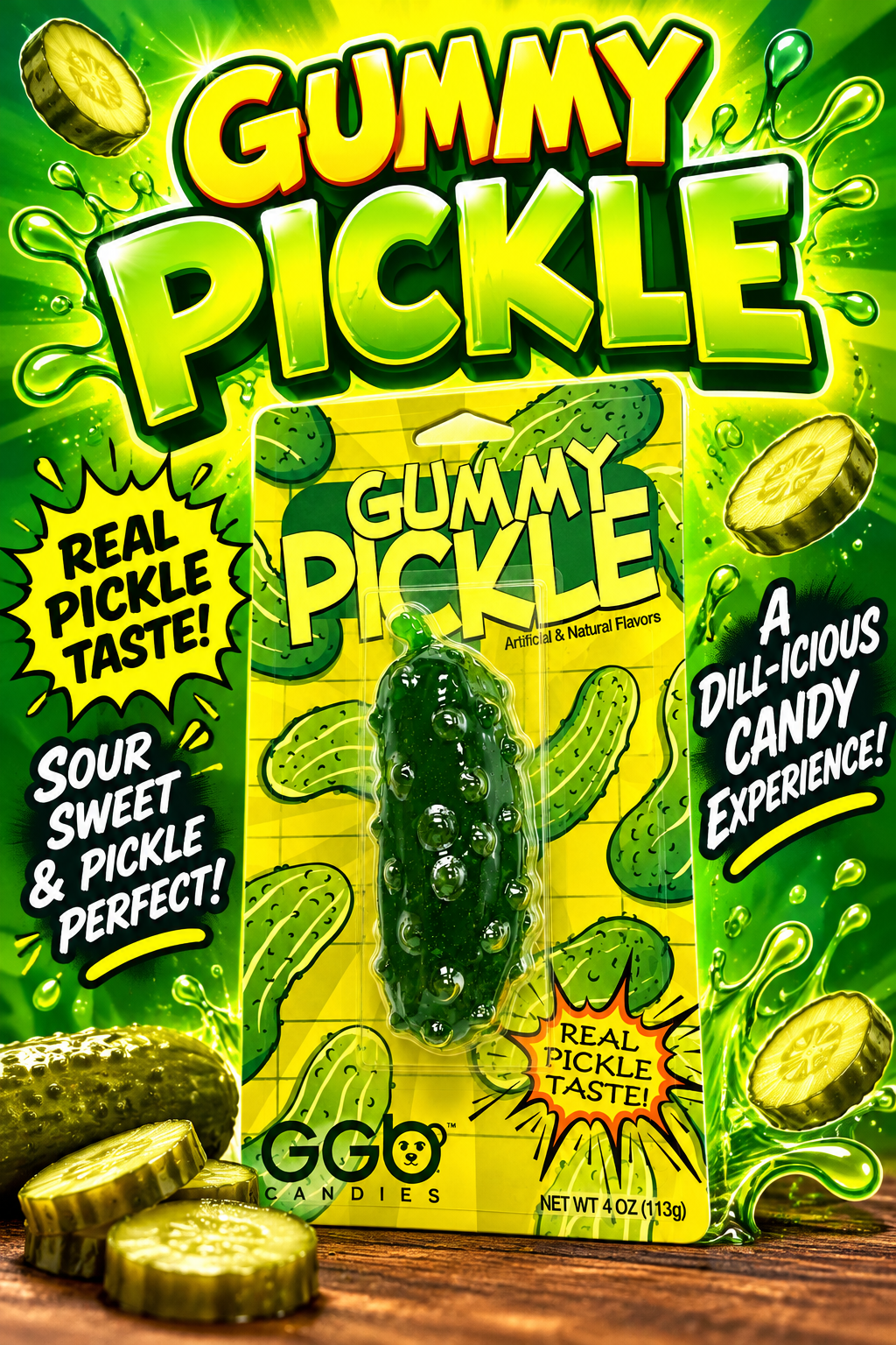 GGB Giant Gummy Pickle – 4 oz