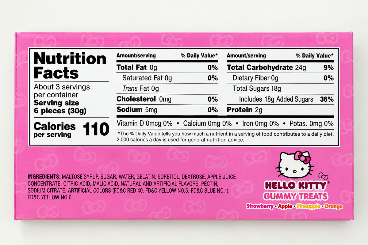 Hello Kitty Gummy Treats Theater Box – 3.1 oz