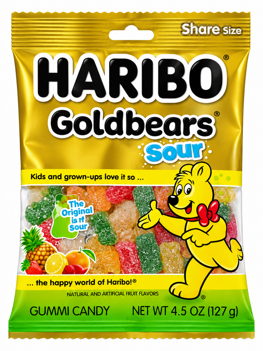 Haribo Goldbears Sour Gummy Candy – 4.5 oz