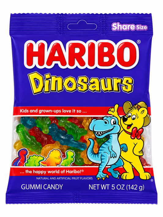 Haribo Dinosaurs Gummy Candy – 5 oz
