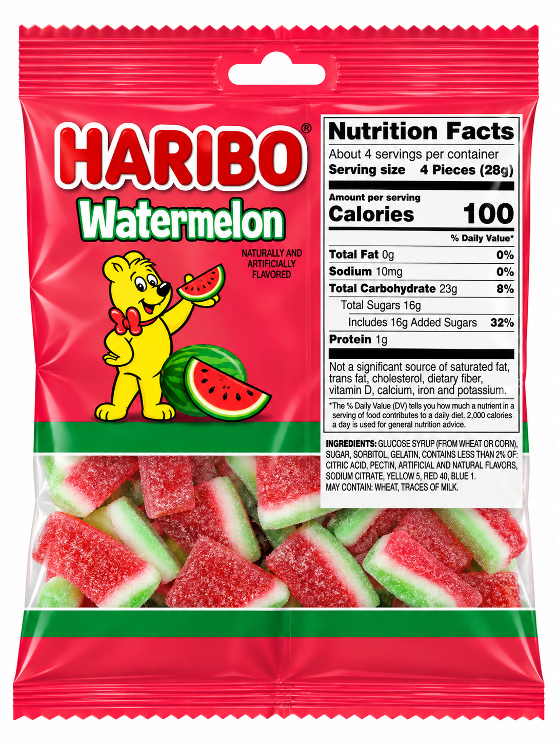 Haribo Watermelon Gummy Candy – 4.1 oz
