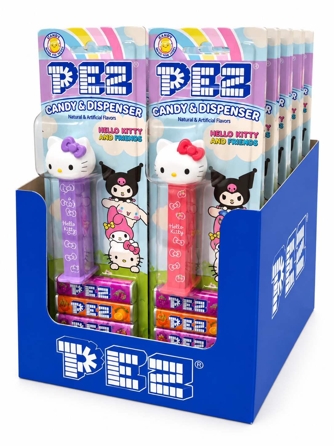 Hello Kitty Characters PEZ Candy Dispenser Assortment + 3 Candy Rolls