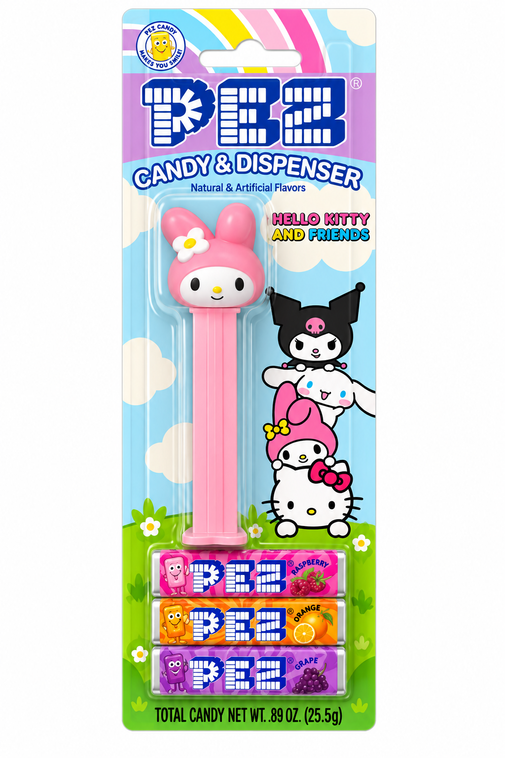 Hello Kitty Characters PEZ Candy Dispenser Assortment + 3 Candy Rolls