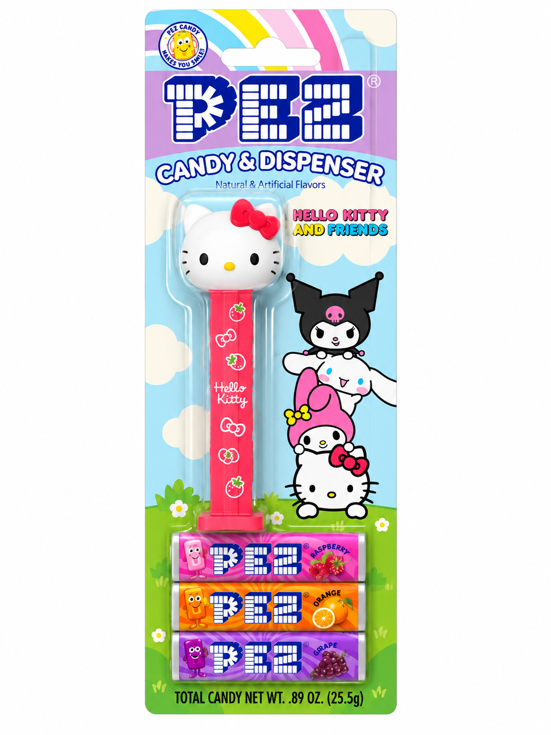 Hello Kitty Characters PEZ Candy Dispenser Assortment + 3 Candy Rolls