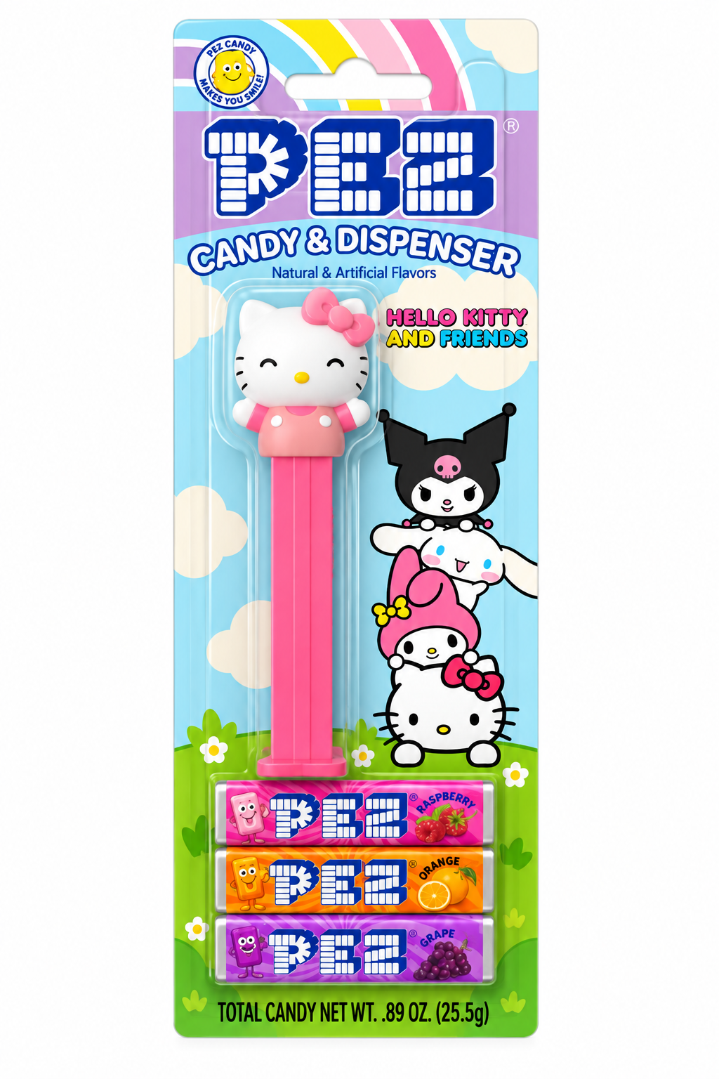 Hello Kitty Characters PEZ Candy Dispenser Assortment + 3 Candy Rolls