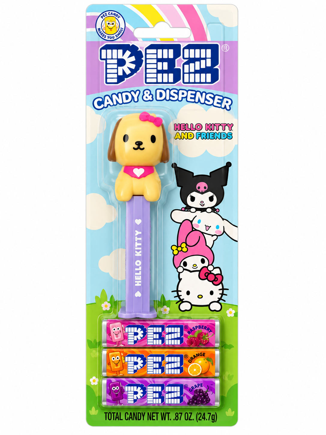 Hello Kitty Characters PEZ Candy Dispenser Assortment + 3 Candy Rolls