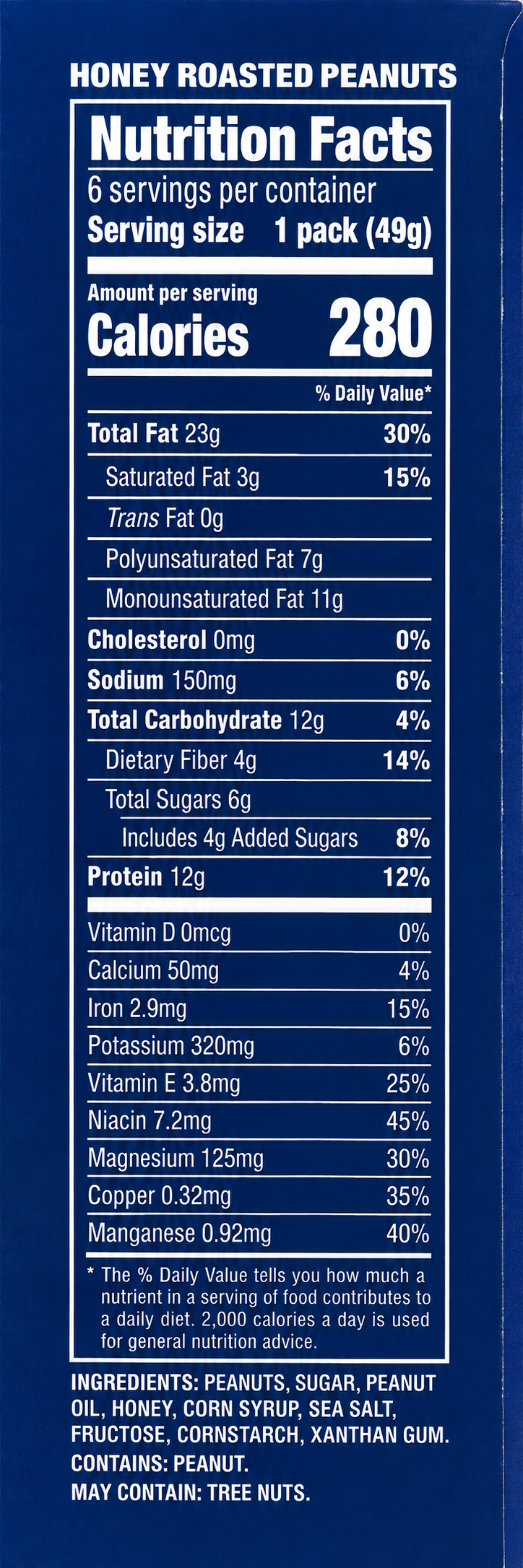 Planters Salted Honey Roasted Peanuts – 1.75 oz