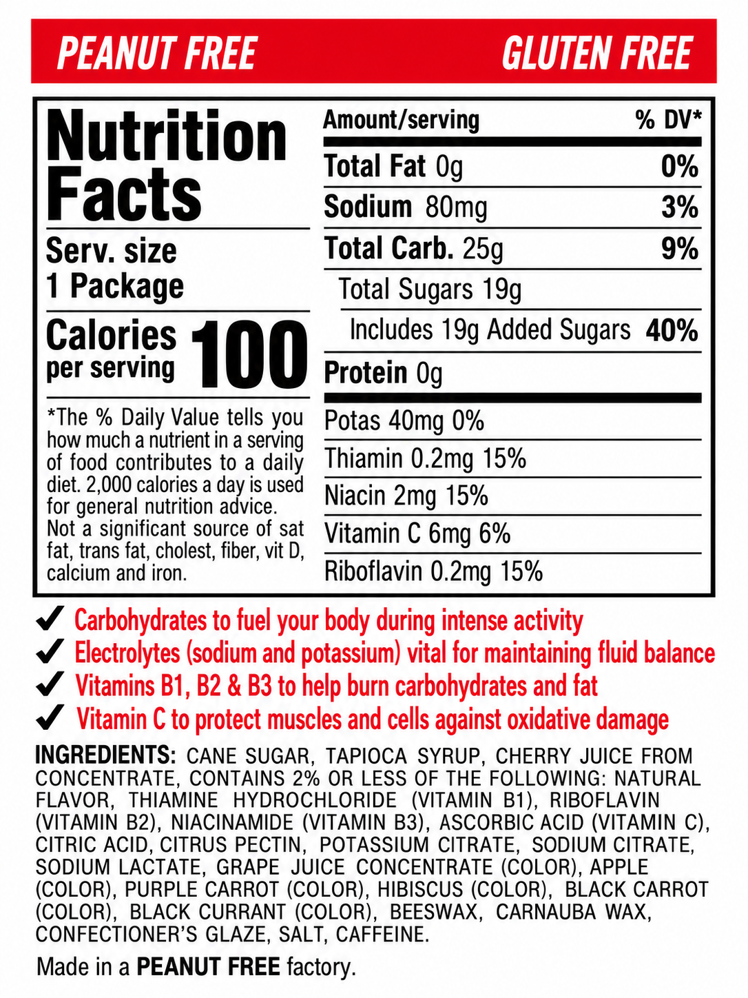 Jelly Belly Sport Beans Extreme Cherry – 1 oz