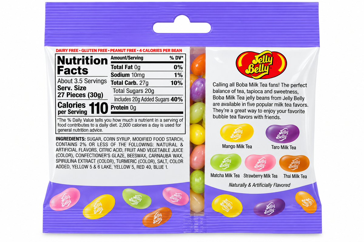 Jelly Belly Boba Milk Tea Jelly Beans – 3.5 oz