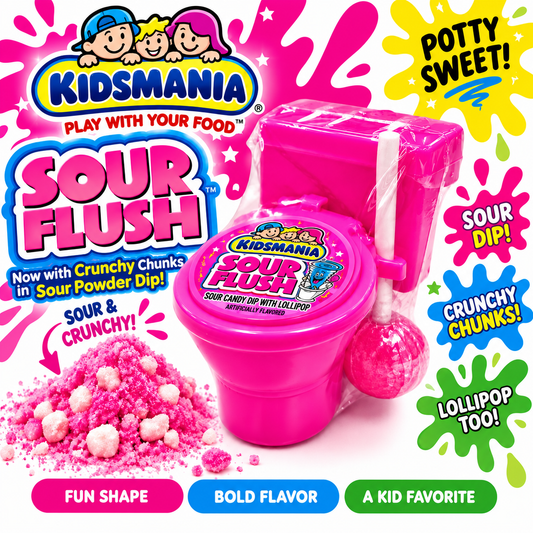 Kidsmania Sour Flush Candy with Lollipop