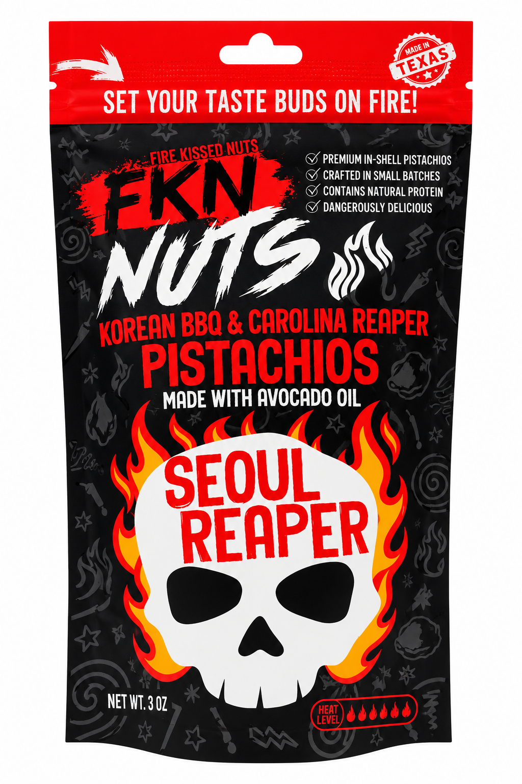 FKN Nuts Korean BBQ & Carolina Reaper Pistachios