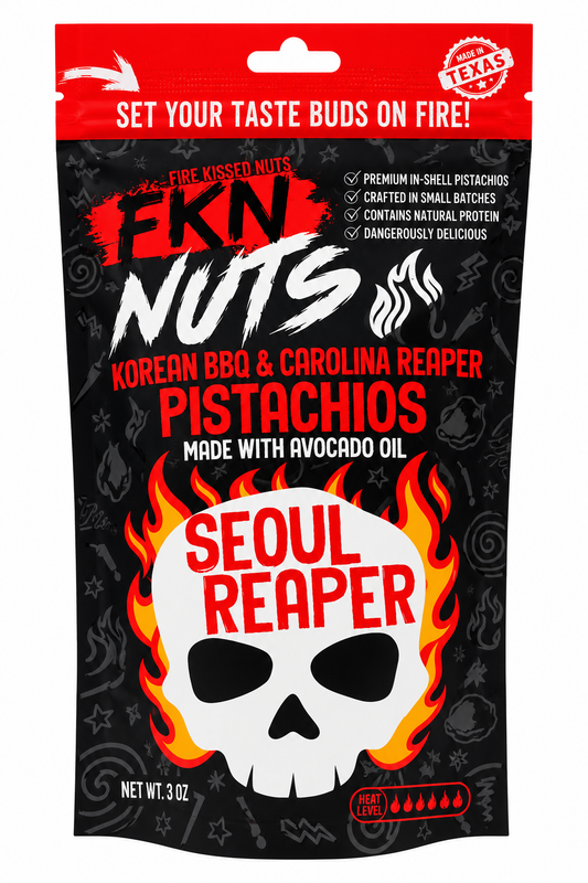 FKN Nuts Korean BBQ & Carolina Reaper Pistachios