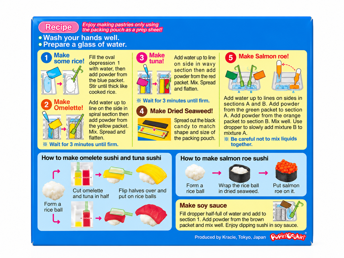 Kracie Popin’ Cookin’ Sushi DIY Candy Kit – 1 oz