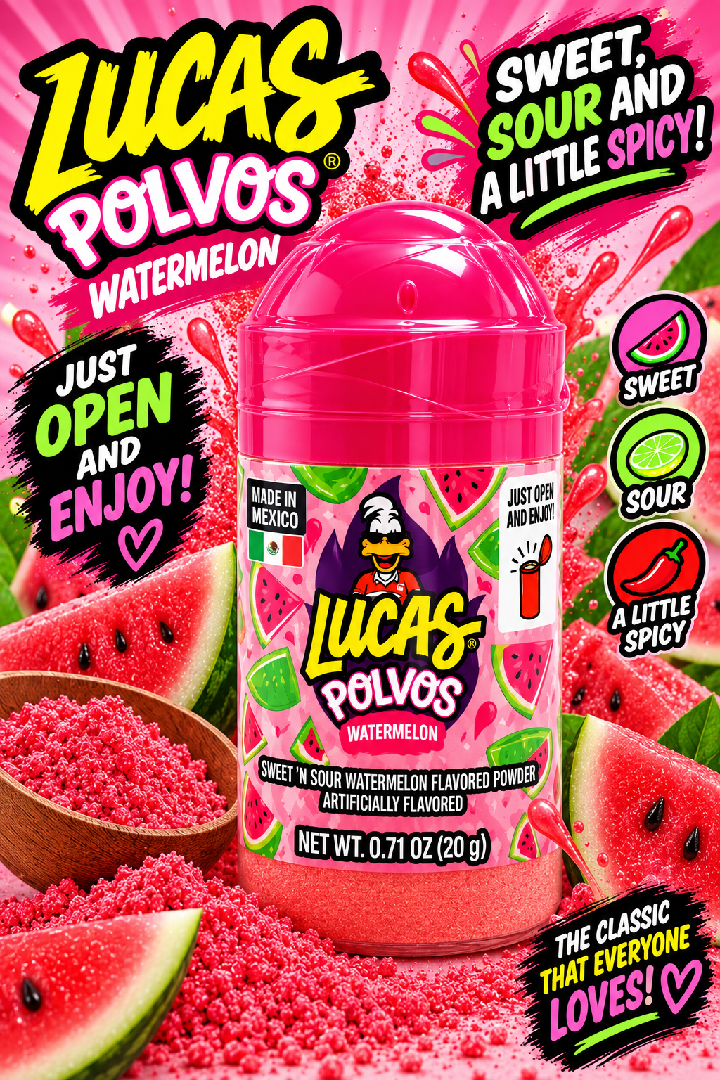 Lucas Polvos Watermelon Candy Powder- 0.71oz