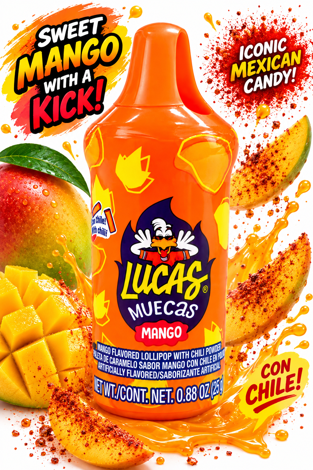 Lucas Muecas Mango Lollipop with Chili Powder -0.88oz