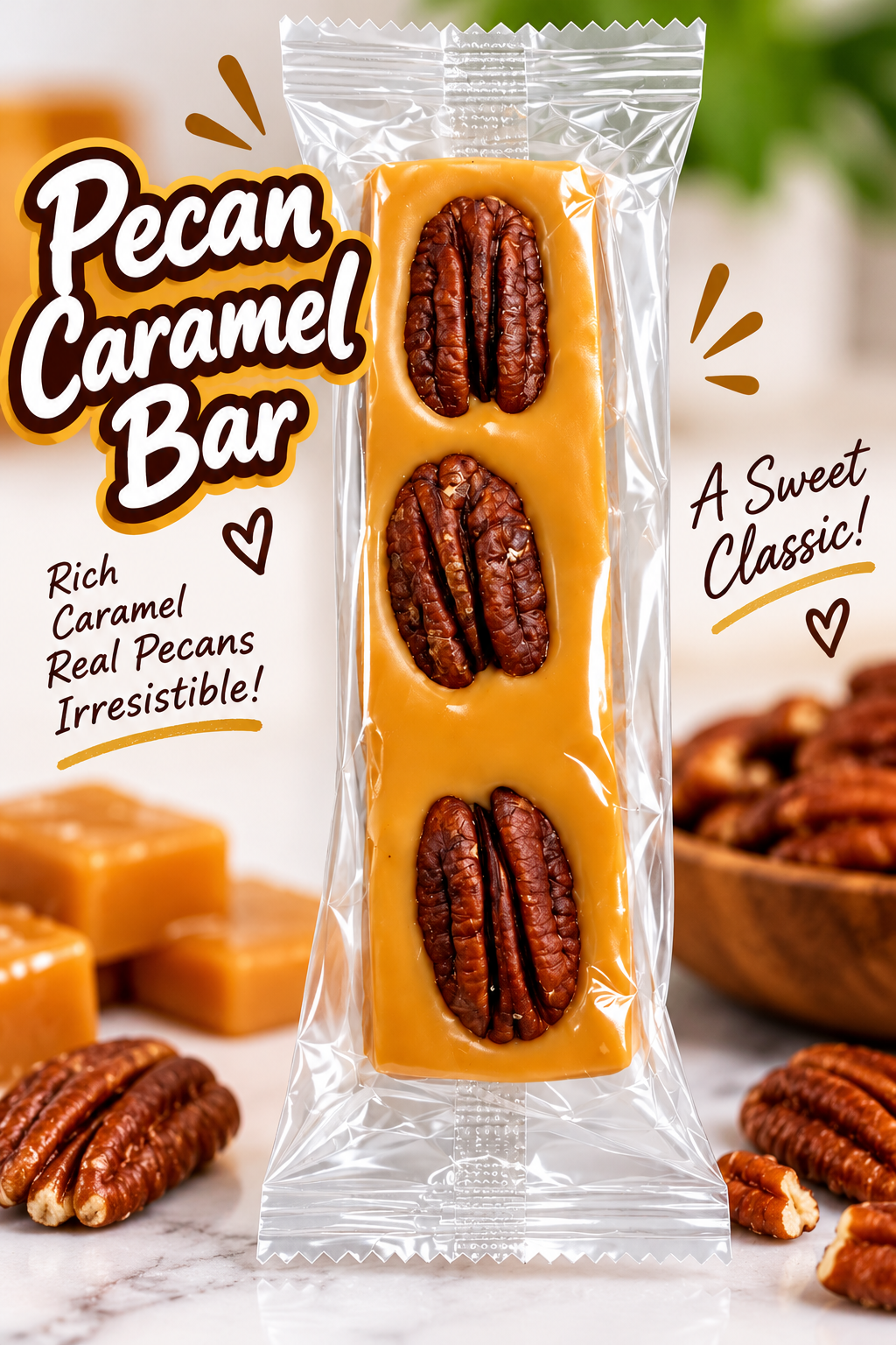 Milk Candy Bar with Pecans – 3.5 oz
