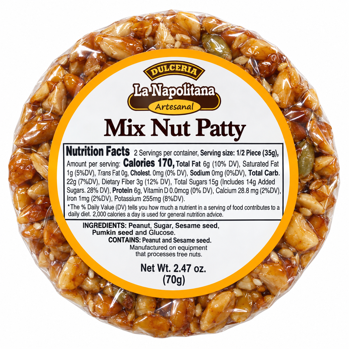 La Napolitana Mixed Nut Patty La Napolitana 2.47oz