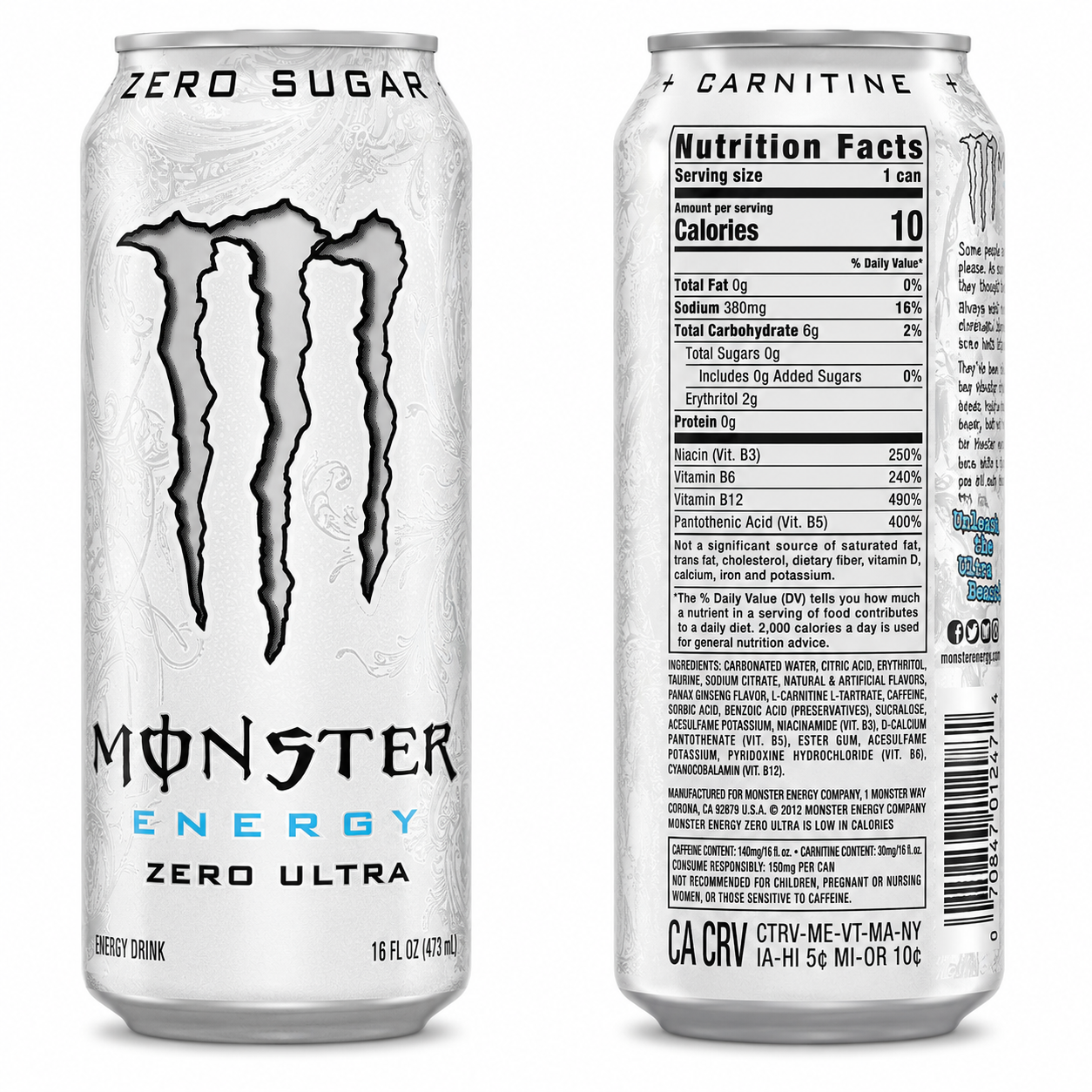 Monster Energy Zero Ultra 16oz