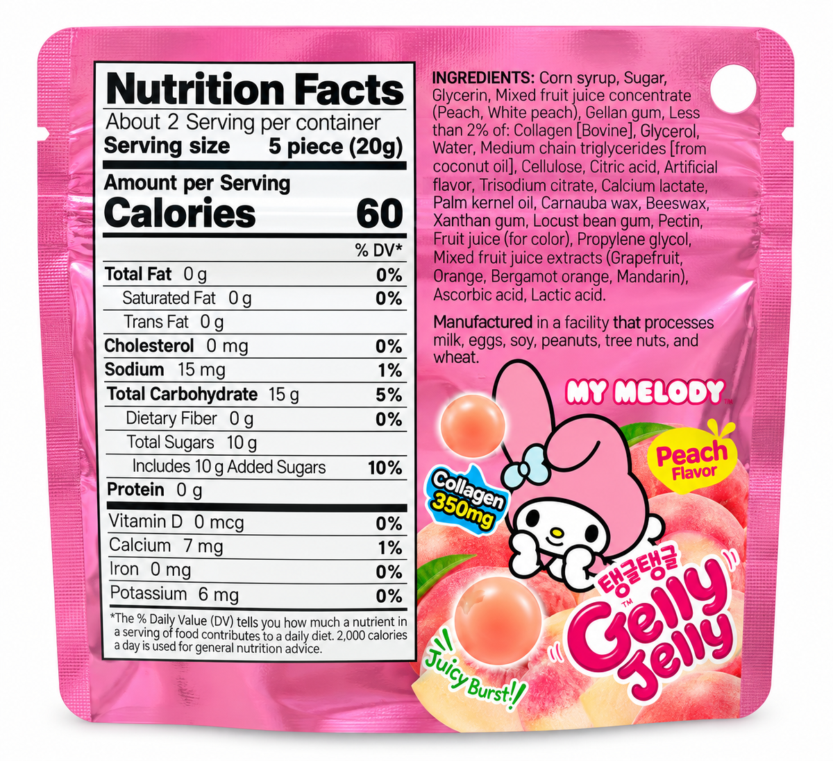 My Melody Gelly Jelly Peach Gummies – 1.41 oz