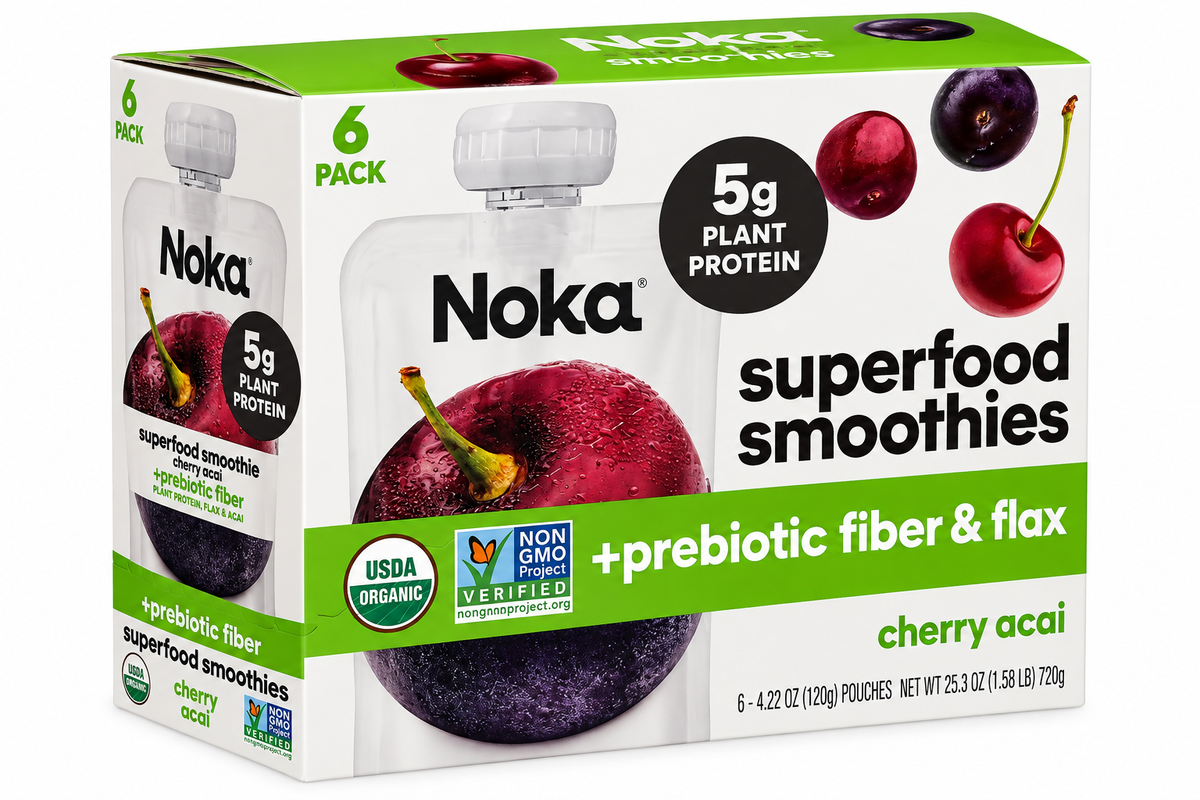 NOKA Organic Superfood Smoothie Cherry Açaí – 4.22 oz