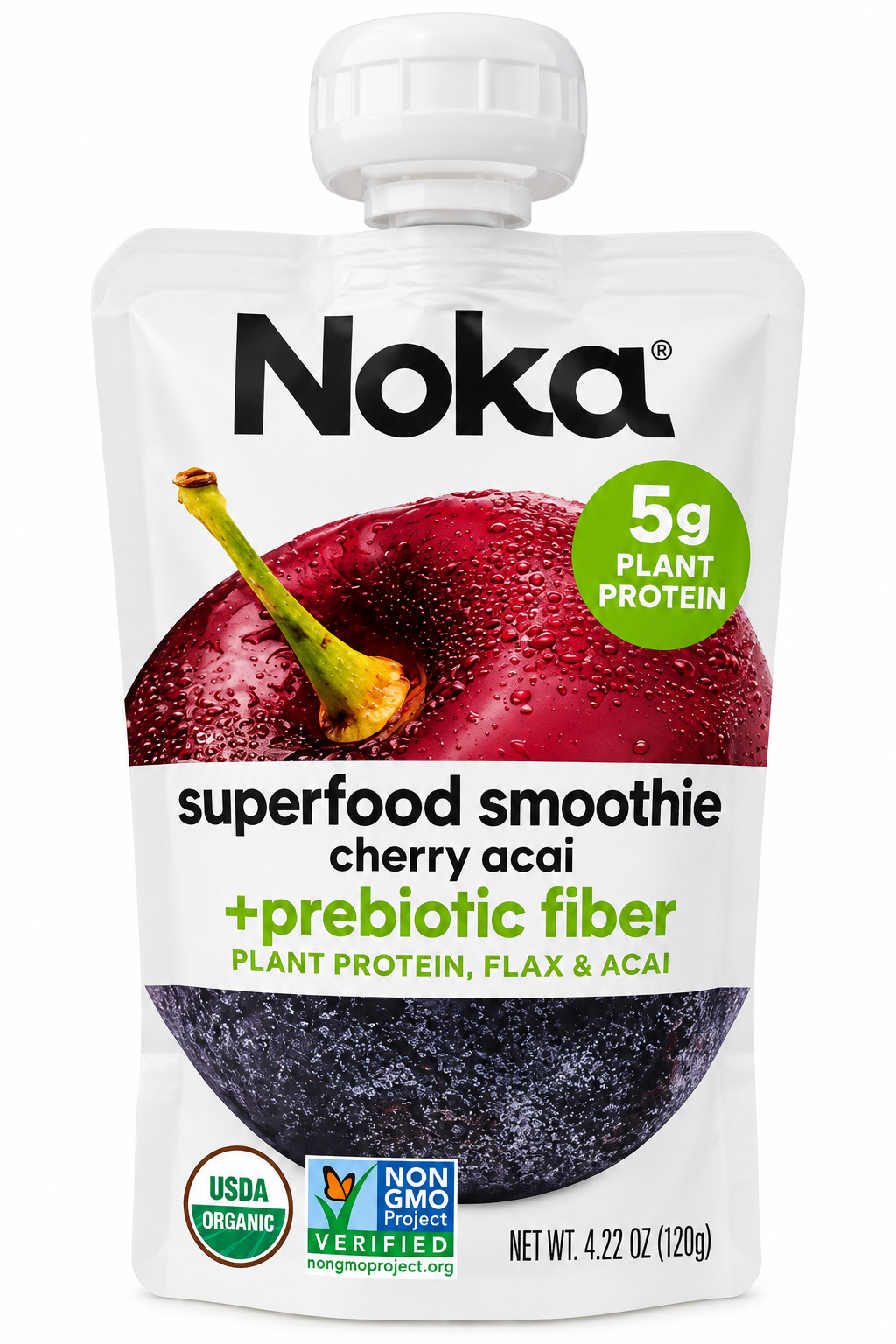 NOKA Organic Superfood Smoothie Cherry Açaí – 4.22 oz
