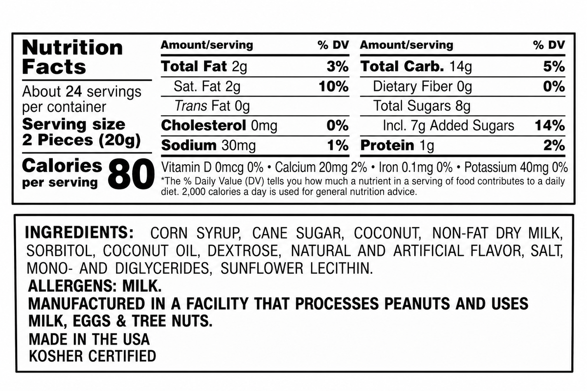 Long Boys Coconut Caramel Candy – 0.39 oz