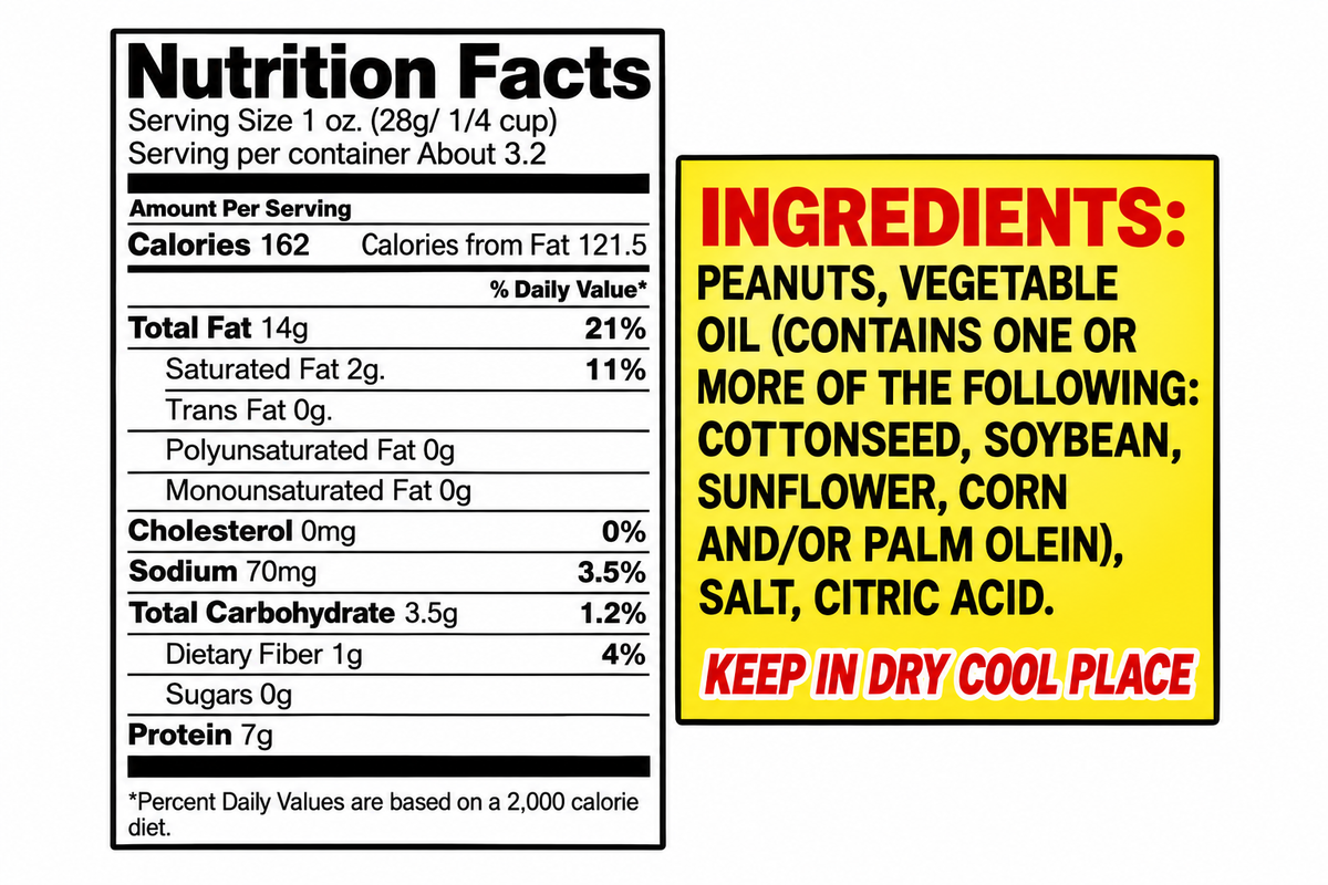 Parga Salty Peanuts – 3.2 oz