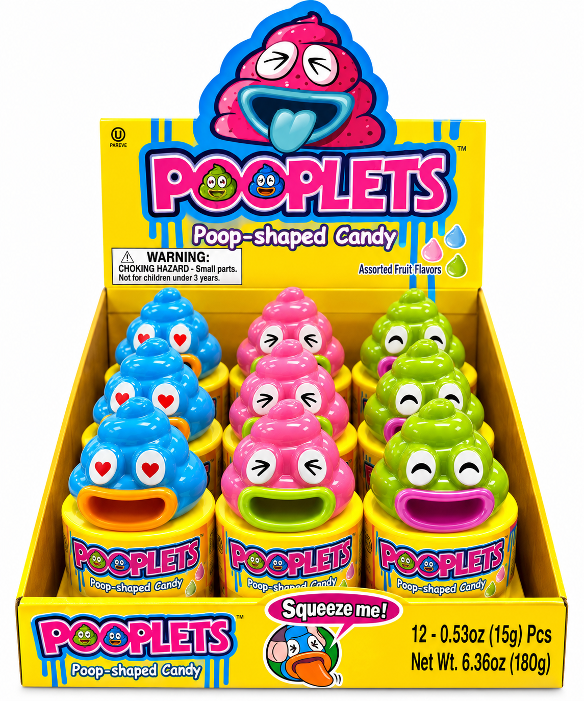 Pooplets Poop-Shaped Candy – Assorted Fruit Flavor 0.53 oz