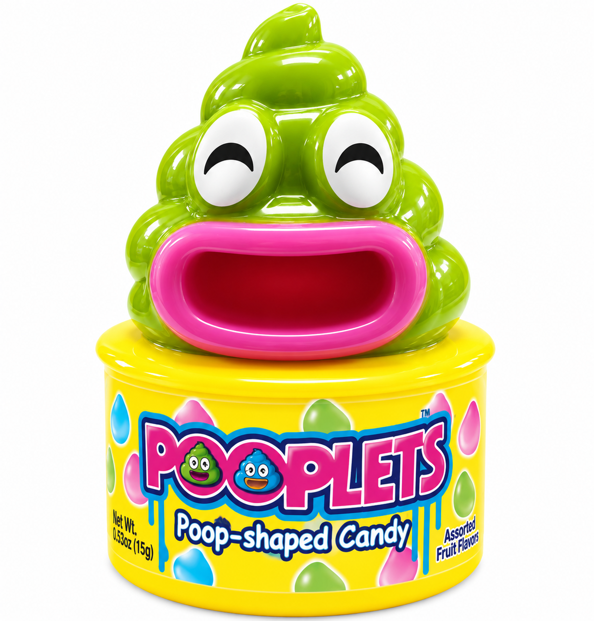Pooplets Poop-Shaped Candy – Assorted Fruit Flavor 0.53 oz