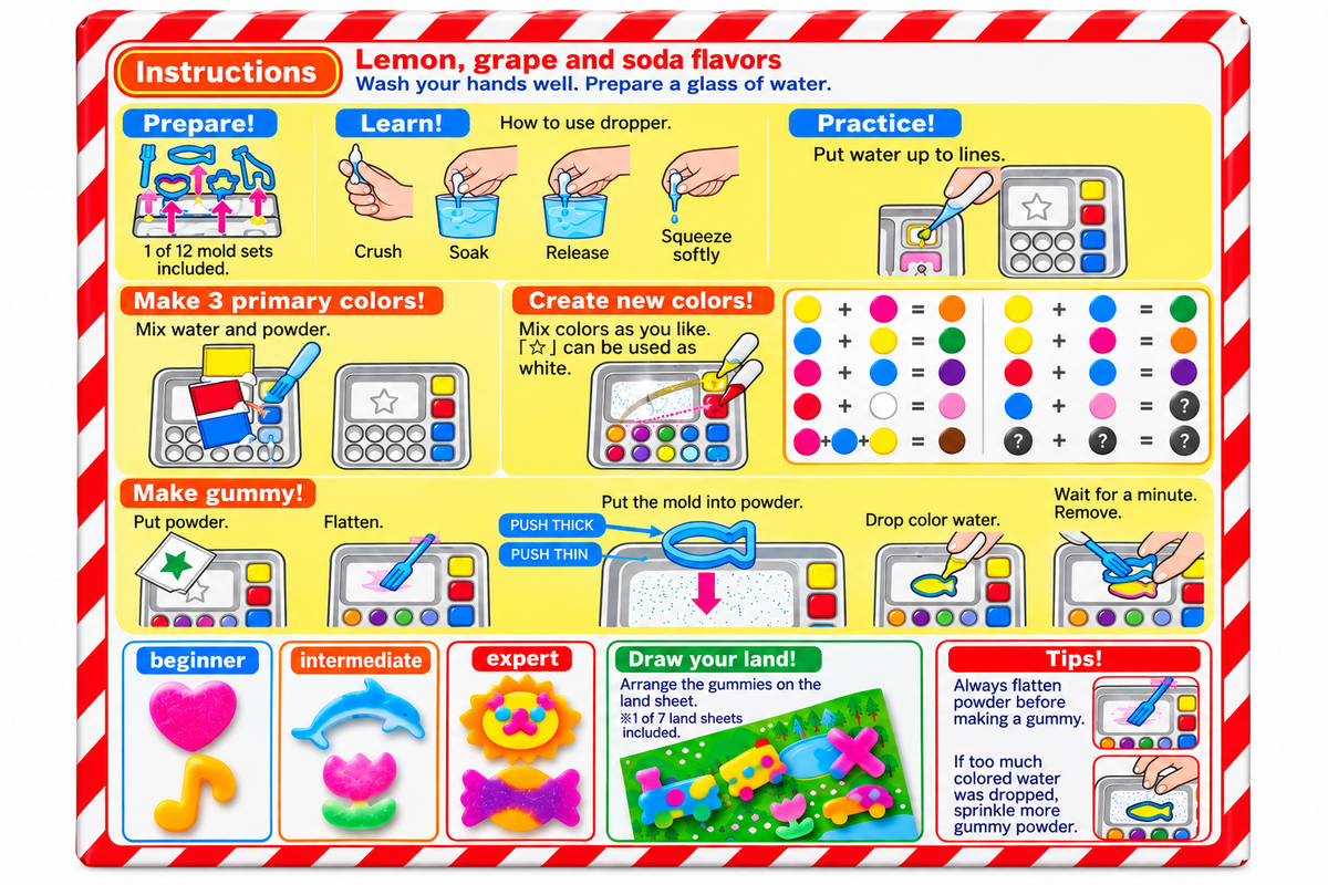 Kracie Popin’ Cookin’ Gummy Land DIY Candy Kit – 0.95 oz