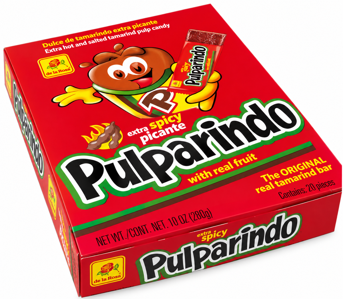 De La Rosa Pulparindo Extra Spicy Tamarind Candy