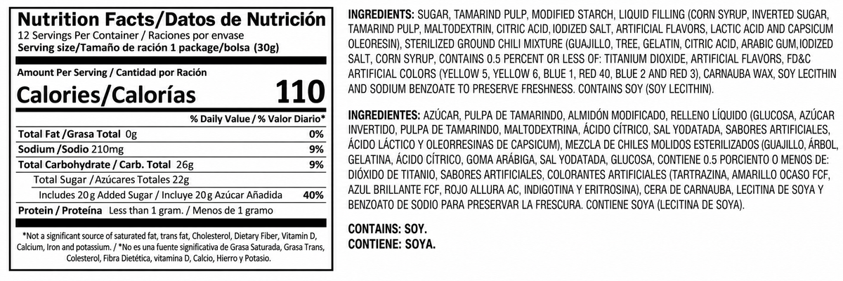 De La Rosa Pulparindots Extra Spicy Tamarind Candy