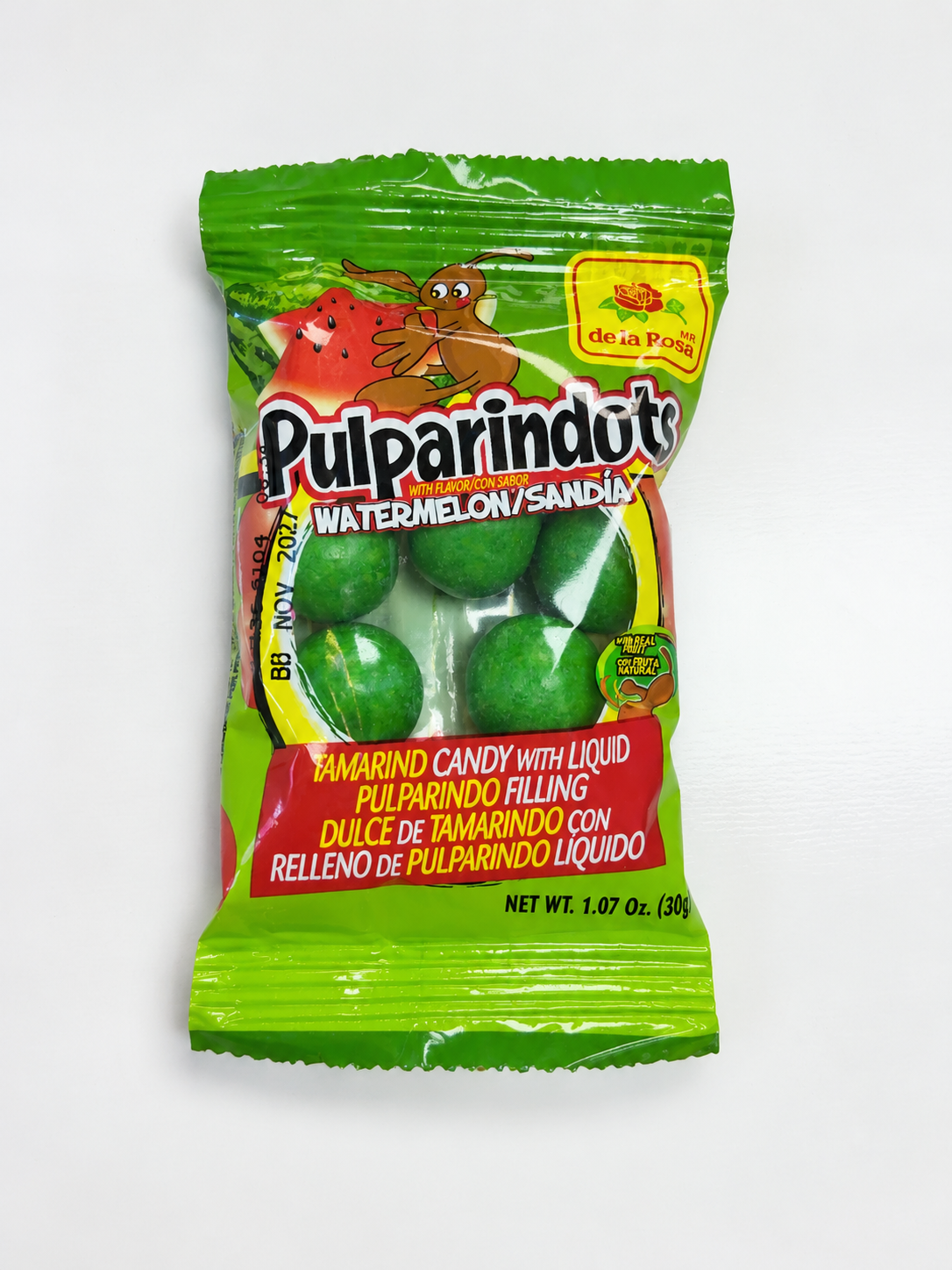 De La Rosa Pulparindots Watermelon Tamarind Candy