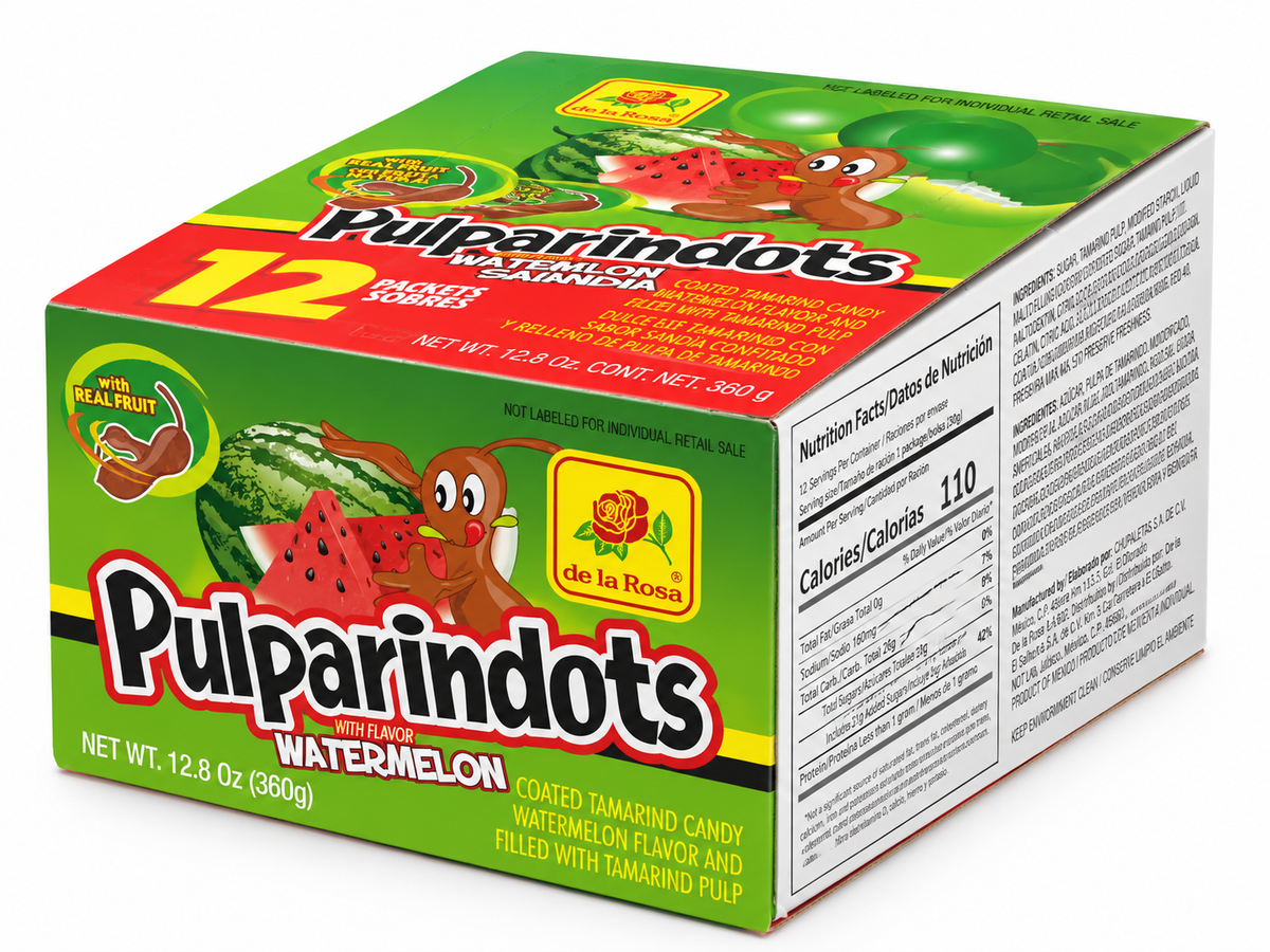 De La Rosa Pulparindots Watermelon Tamarind Candy