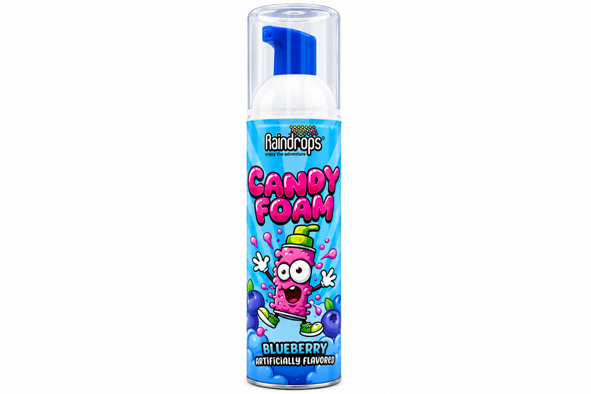 Raindrops Candy Foam Sour Foam Candy – 2.37 oz