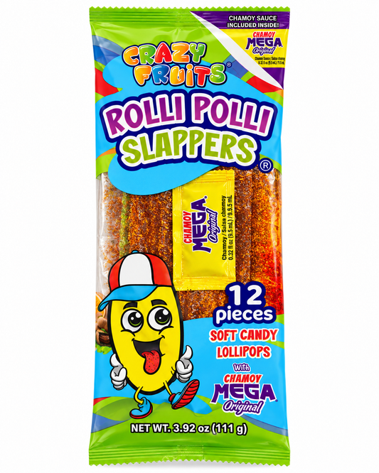 Crazy Fruits Rolli Polli Slappers with Chamoy – 3.92 oz