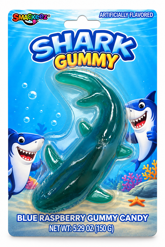 Smackeez Shark Gummy Blue Raspberry Candy