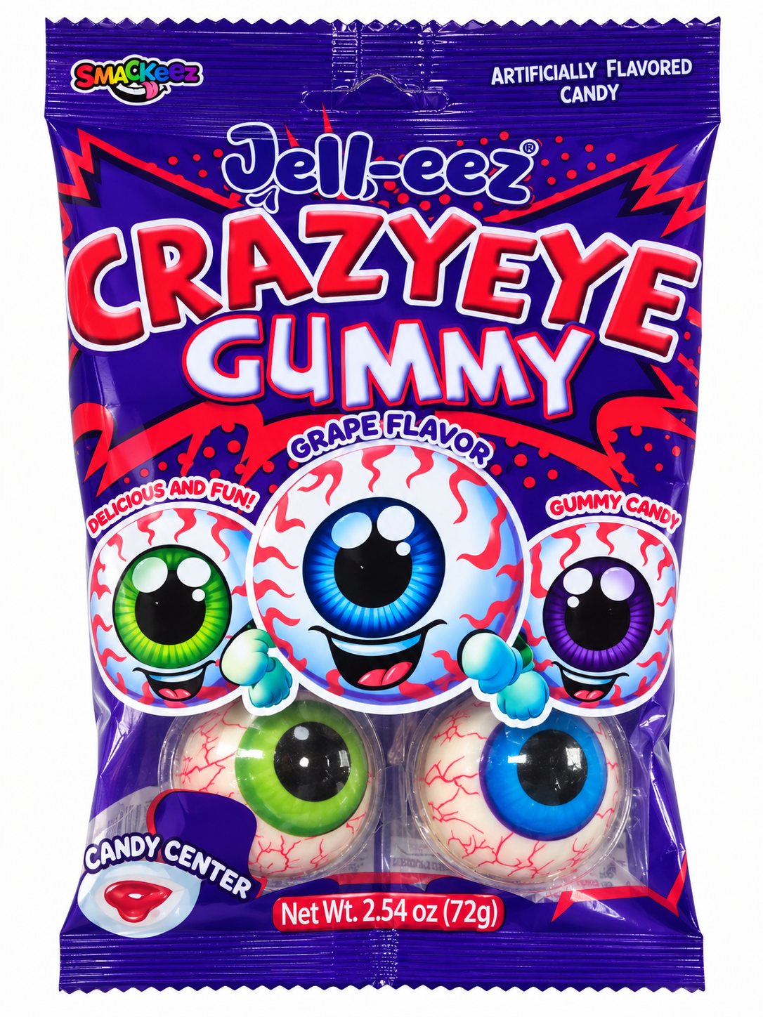 Smackeez Jell-eez Crazy Eye Gummy Candy