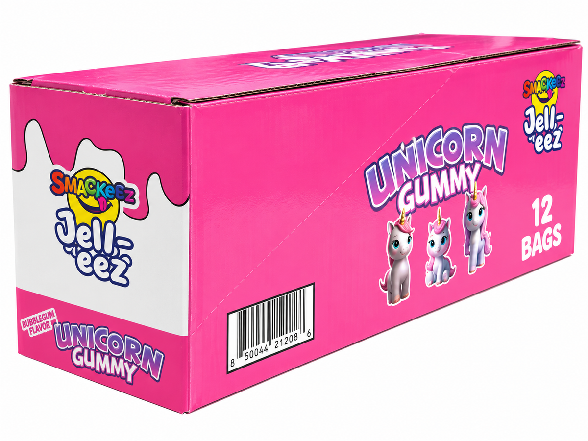 Smackeez Jell-eez Unicorn Lychee Gummy Candy