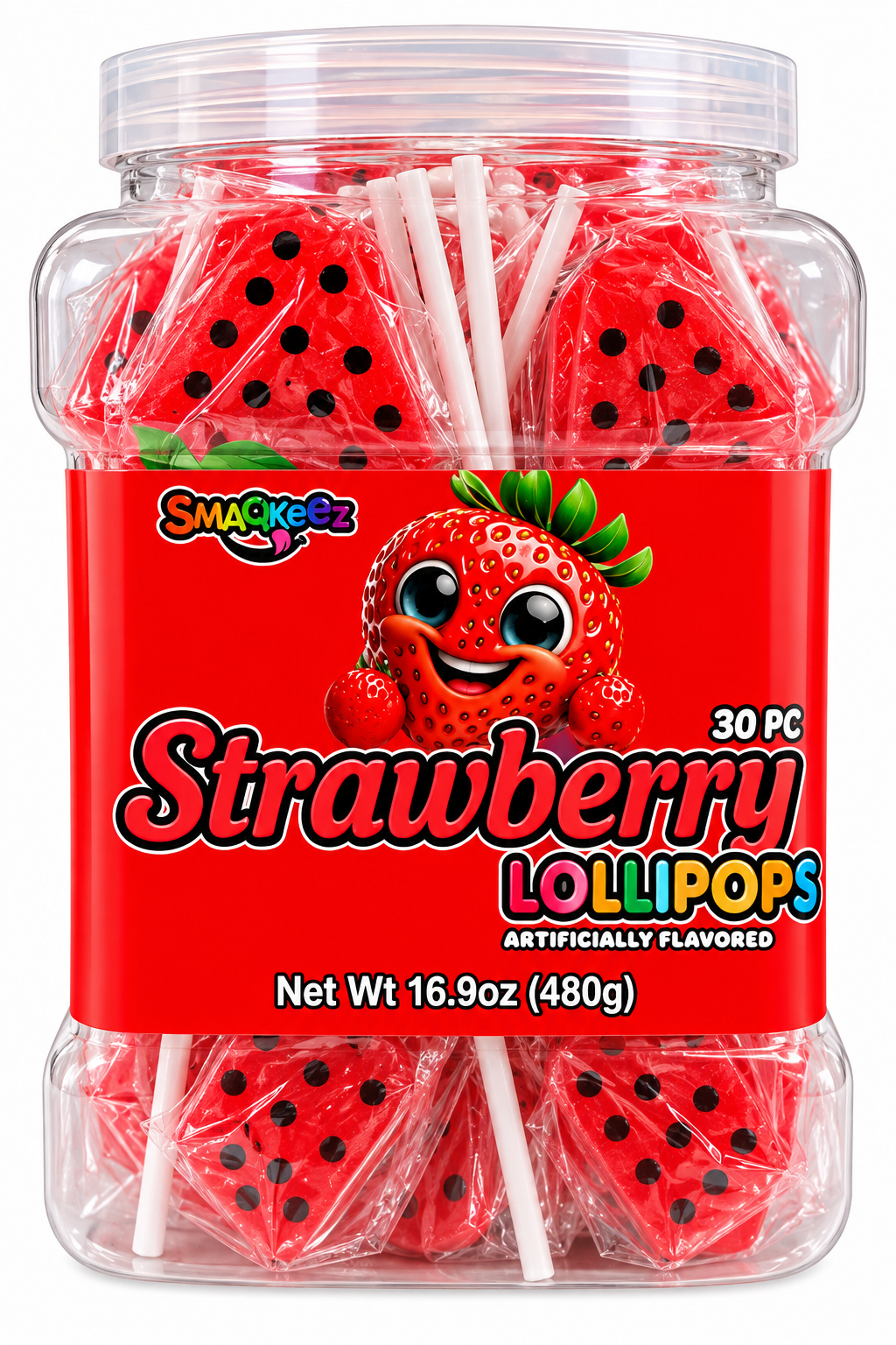 Smackeez Strawberry Lollipop