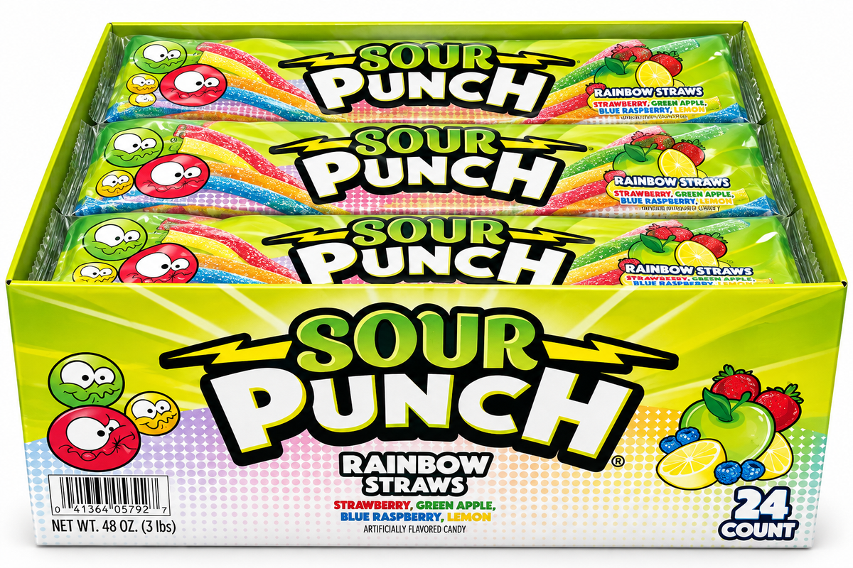 Sour Punch Rainbow Straws – Assorted Flavors