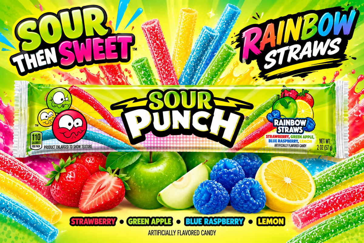 Sour Punch Rainbow Straws – Assorted Flavors