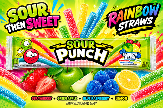 Sour Punch Rainbow Straws – Assorted Flavors