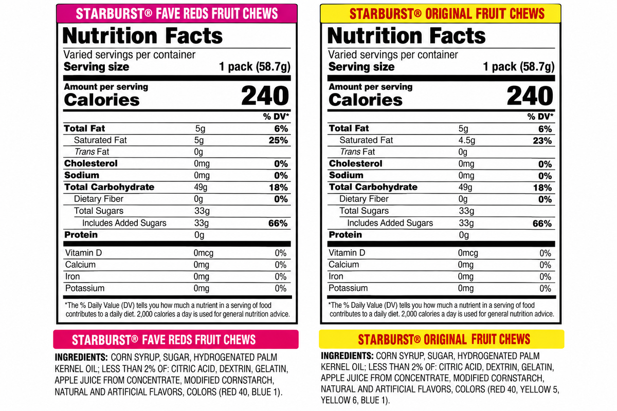 Starburst Fruit Chews – Choose Your Flavor