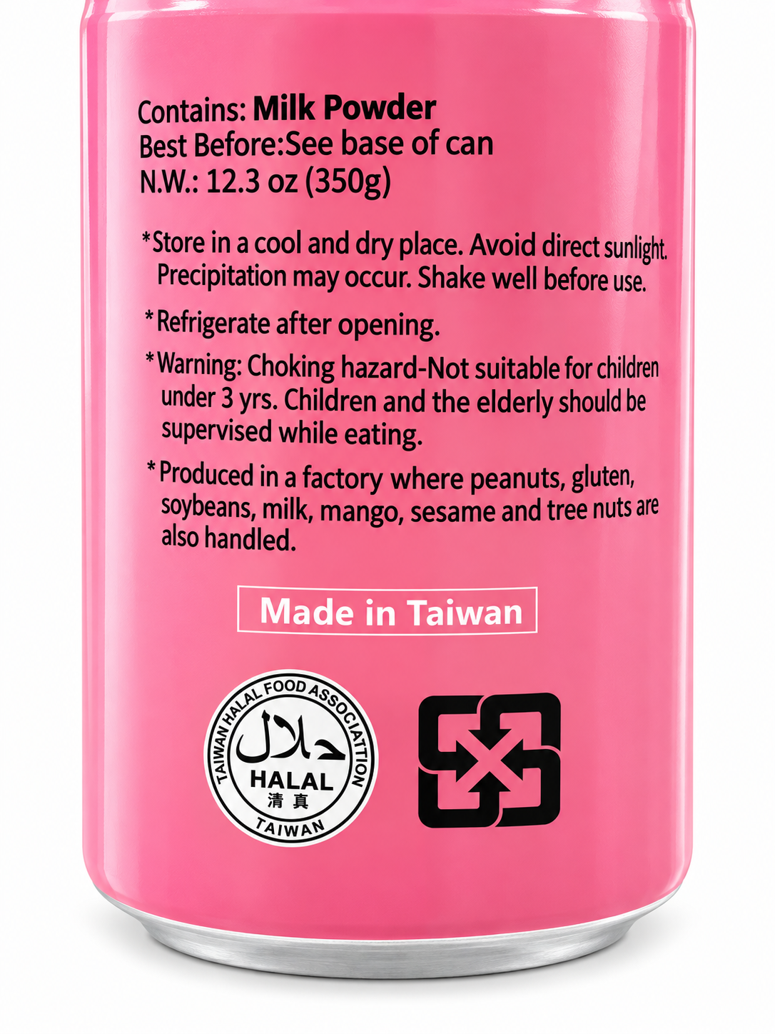 Rico Strawberry Bubble Milk Tea Drink – 12.3 oz