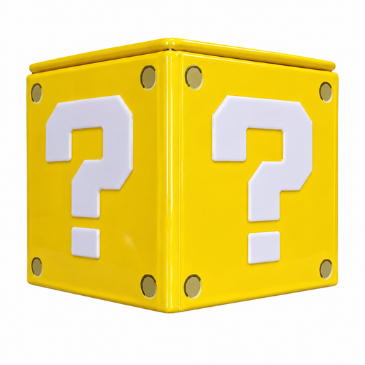 Super Mario Question Mark Box Tin – Strawberry Coin Candy 1.2 oz