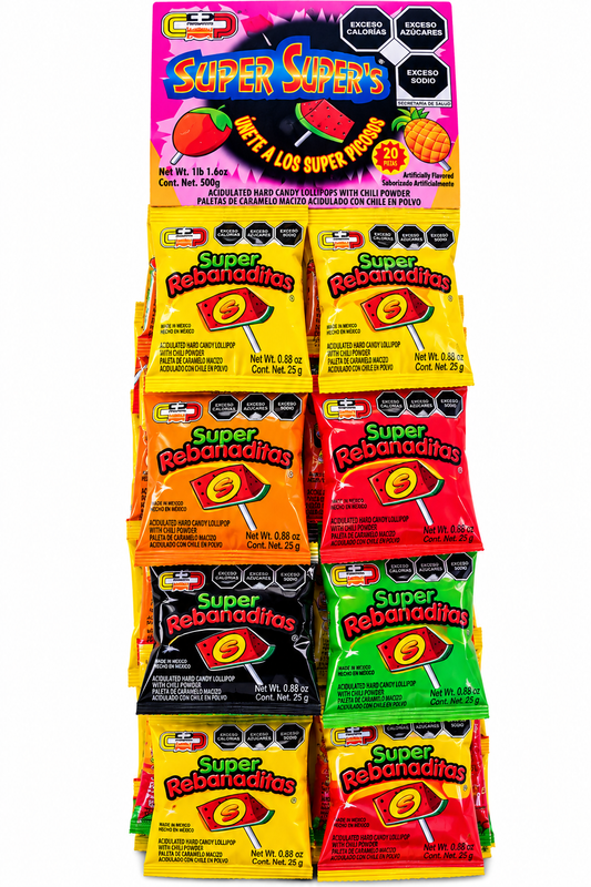 Super Super's Rebanaditas Chili Lollipops – Assorted Flavors