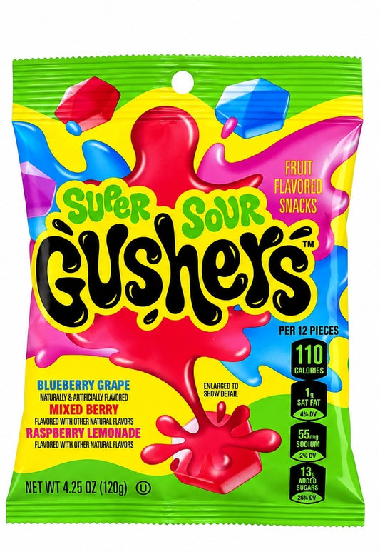 Gushers Super Sour  – 4.25 oz