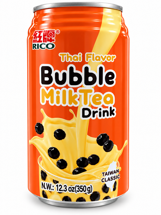 RICO Thai Flavor Bubble Milk Tea Drink – 12.3 oz