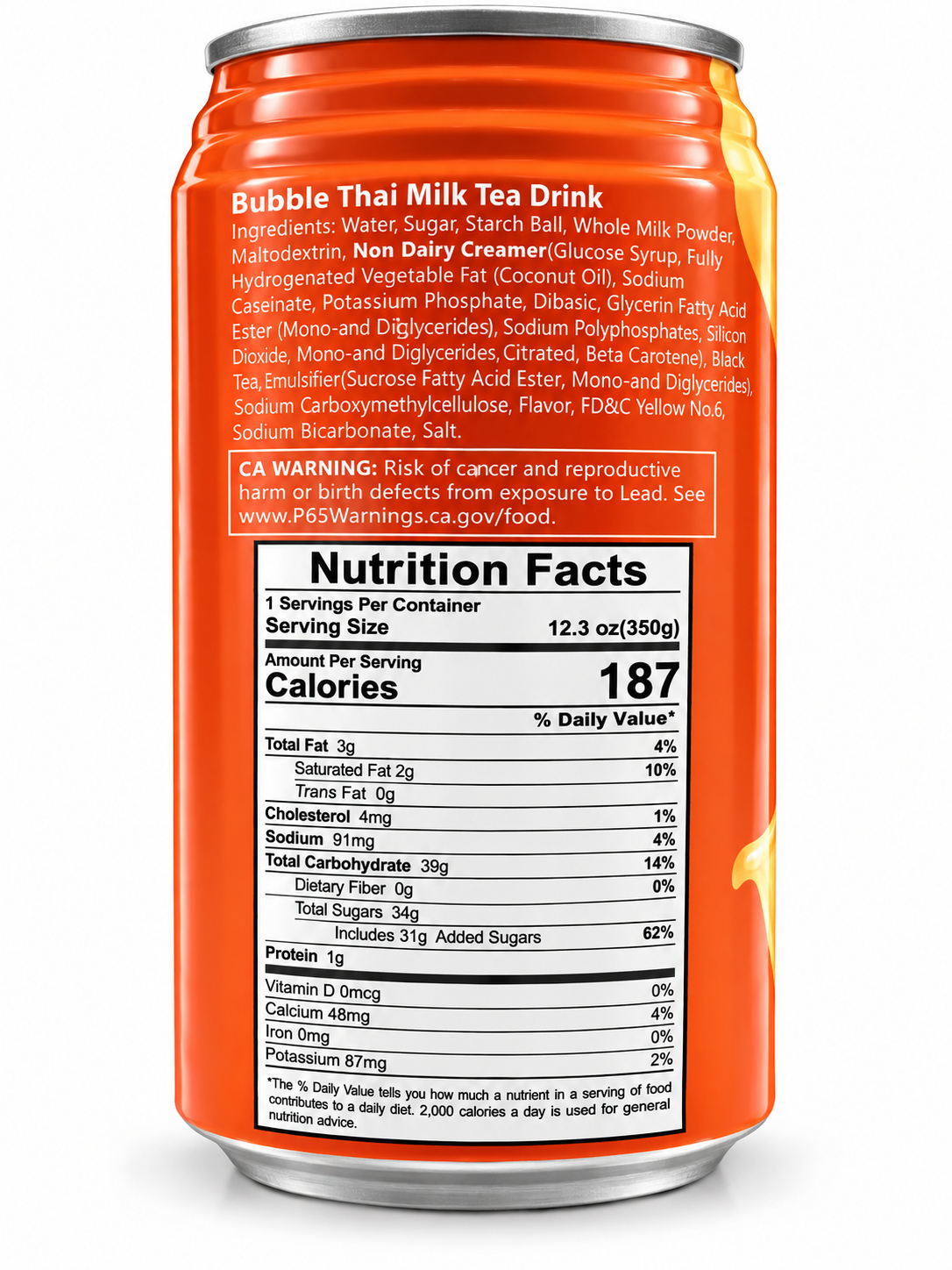 RICO Thai Flavor Bubble Milk Tea Drink – 12.3 oz